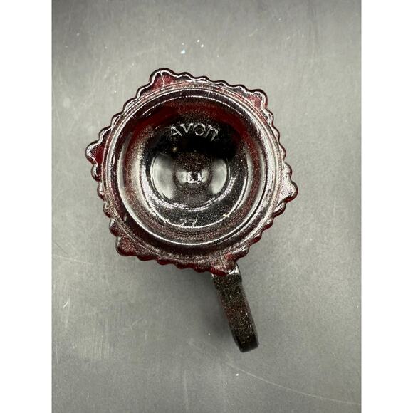 Vintage Avon “1876 Cape Cod” Ruby Red Glass Sugar Bowl w/Two Creamers - Picture 5 of 8